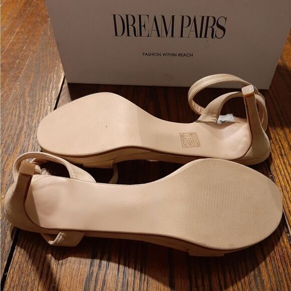 New Size 10 Dream Pairs Nude Stecy1 High Heel Stiletto Open Toe Pump Dress Shoes - Picture 11 of 11